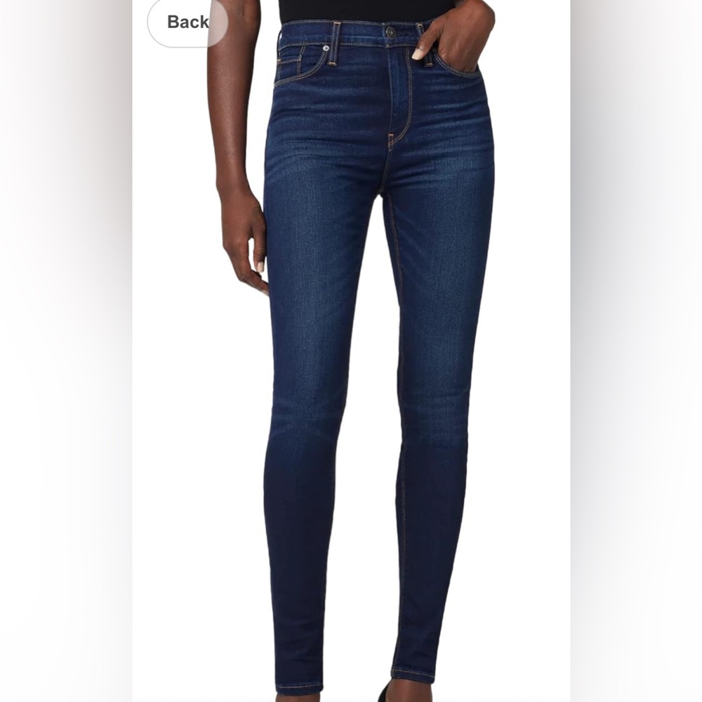 Hudson Jeans Size 31 Barbara High Waist Super Skinny Jeans dark wash